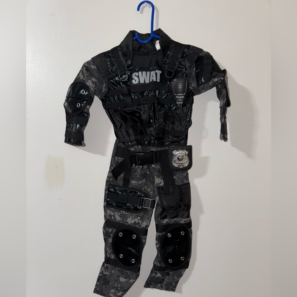 Kids Tactical SWAT Costume - Black and Gray